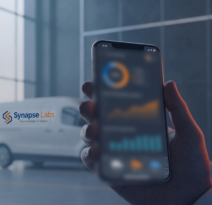 Application mobile Synapse ERP consultée sur smartphone, tableau de bord des ventes et des tournées de livraison